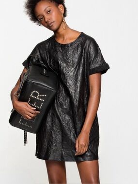 Zadig & Voltaire Deluxe Rollins Leather Mini Dress